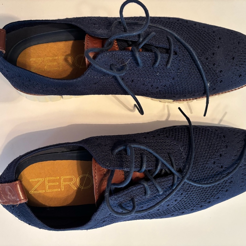 Cole Haan Blue Oxford Shoes with Classic Design Zero Grand- worn once - Picture 1 of 10